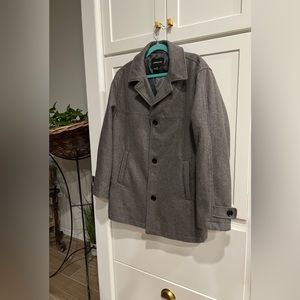 Men’s London Fog Overcoat or Peacoat size M Heather-gray